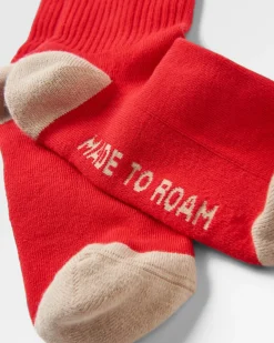 Socks|Passenger Rambler Organic Mid-weight Crew Socks - Red Ochre RedOchre
