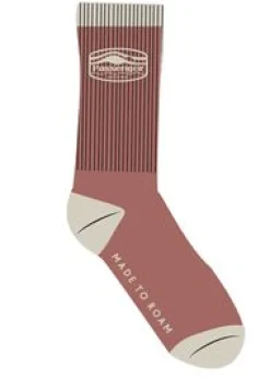 Socks|Passenger Rambler Organic Mid-weight Crew Socks - Red Ochre RedOchre
