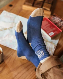 Socks|Passenger Rambler Organic Midweight Crew Socks - Moonlight Blue MoonlightBlue