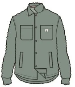 Fleece|Fleece|Passenger Rappel Recycled Sherpa Oversized Shirt - Pistachio