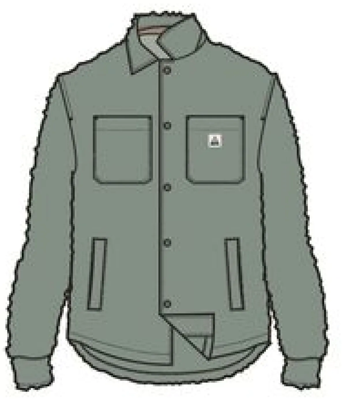 Fleece|Fleece|Passenger Rappel Recycled Sherpa Oversized Shirt - Pistachio
