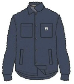 Shirts|Fleece|Passenger Rappel Recycled Sherpa Oversized Shirt - Dark Denim DarkDenim