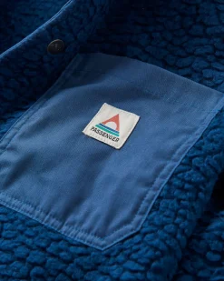 Shirts|Fleece|Passenger Rappel Recycled Sherpa Oversized Shirt - Dark Denim DarkDenim