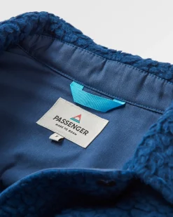 Shirts|Fleece|Passenger Rappel Recycled Sherpa Oversized Shirt - Dark Denim DarkDenim