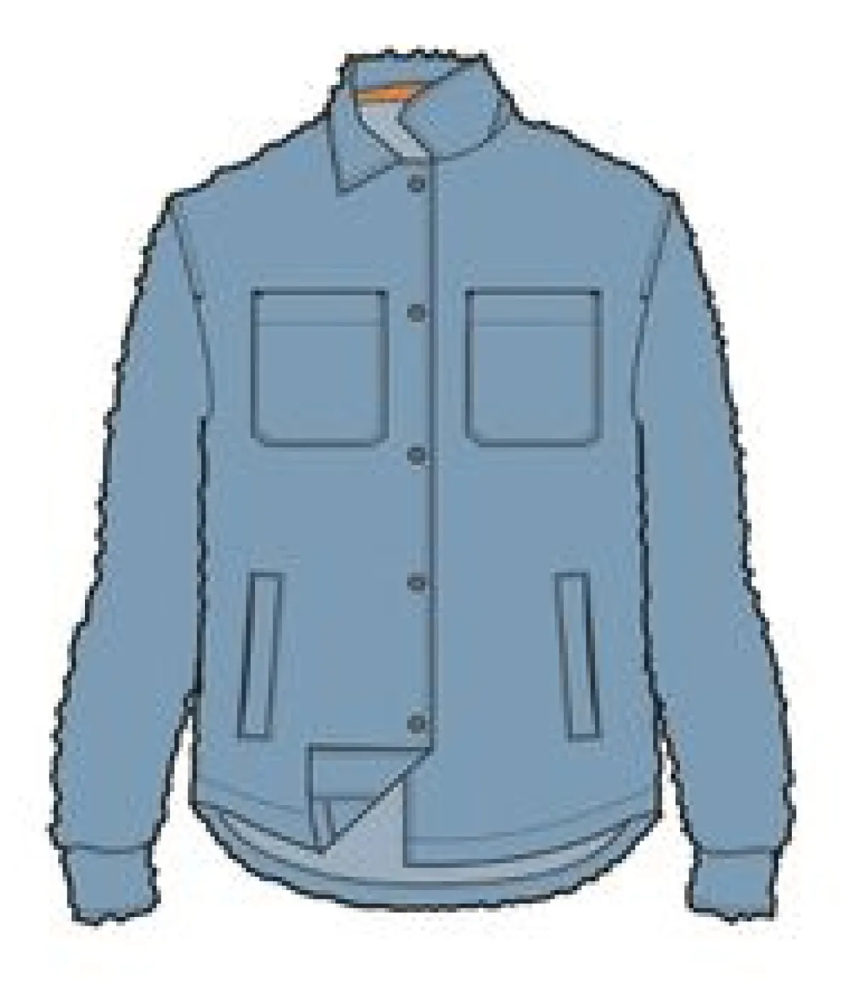 Fleece|Fleece|Passenger Rappel Recycled Sherpa Oversized Shirt - Faded Denim FadedDenim
