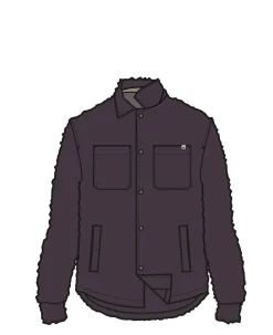 Fleece|Fleece|Passenger Rappel Recycled Sherpa Oversized Shirt Jacket - Deep Plum DeepPlum