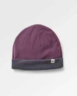 Outdoor Active|Beanies|Passenger Recycled Polar Fleece Beanie - Deep Plum/Charcoal DeepPlum/Charcoal