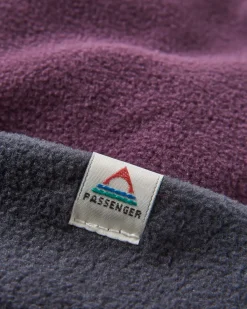 Outdoor Active|Beanies|Passenger Recycled Polar Fleece Beanie - Deep Plum/Charcoal DeepPlum/Charcoal