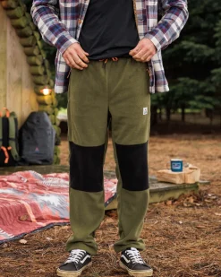 Pants|Passenger Recycled Polar Fleece Jogger - True Black/Khaki Green TrueBlack/KhakiGreen
