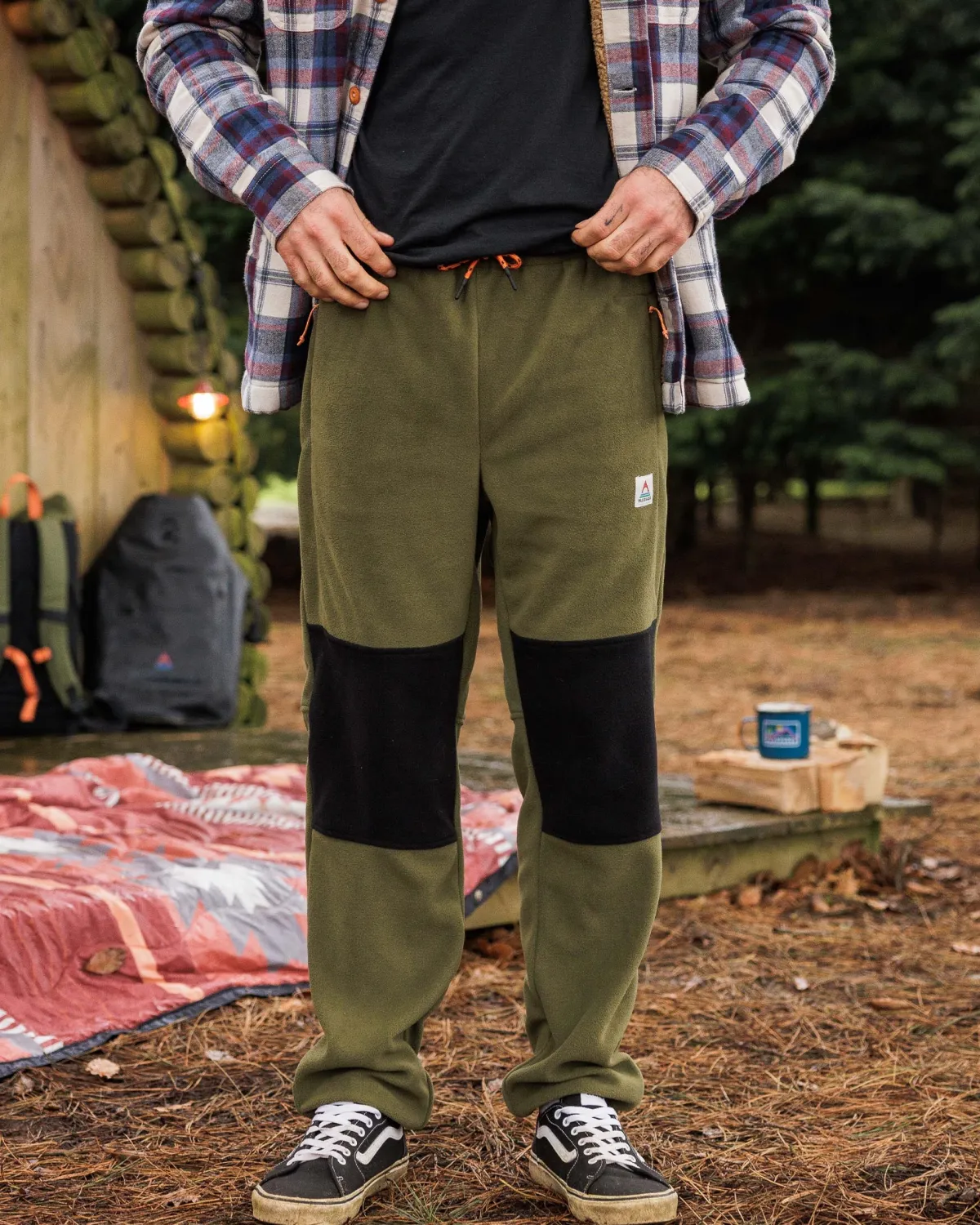 Pants|Passenger Recycled Polar Fleece Jogger - True Black/Khaki Green TrueBlack/KhakiGreen