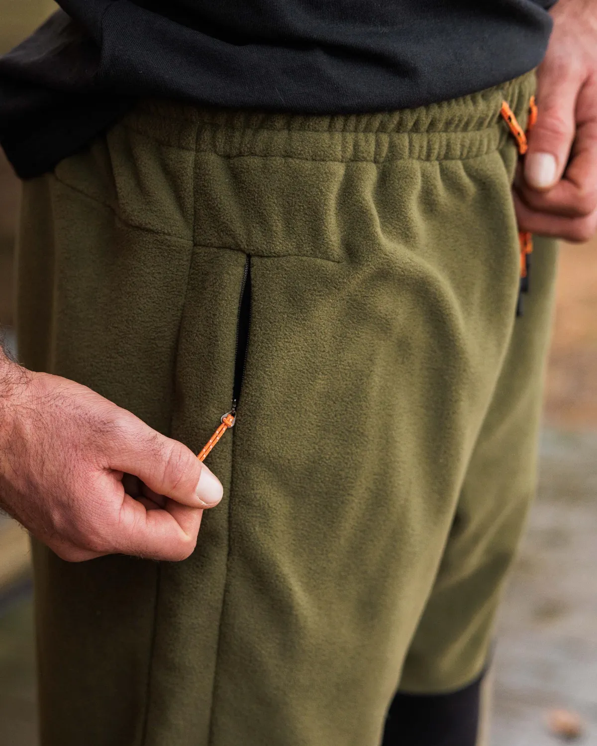 Pants|Passenger Recycled Polar Fleece Jogger - True Black/Khaki Green TrueBlack/KhakiGreen