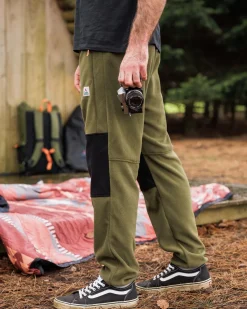 Pants|Passenger Recycled Polar Fleece Jogger - True Black/Khaki Green TrueBlack/KhakiGreen