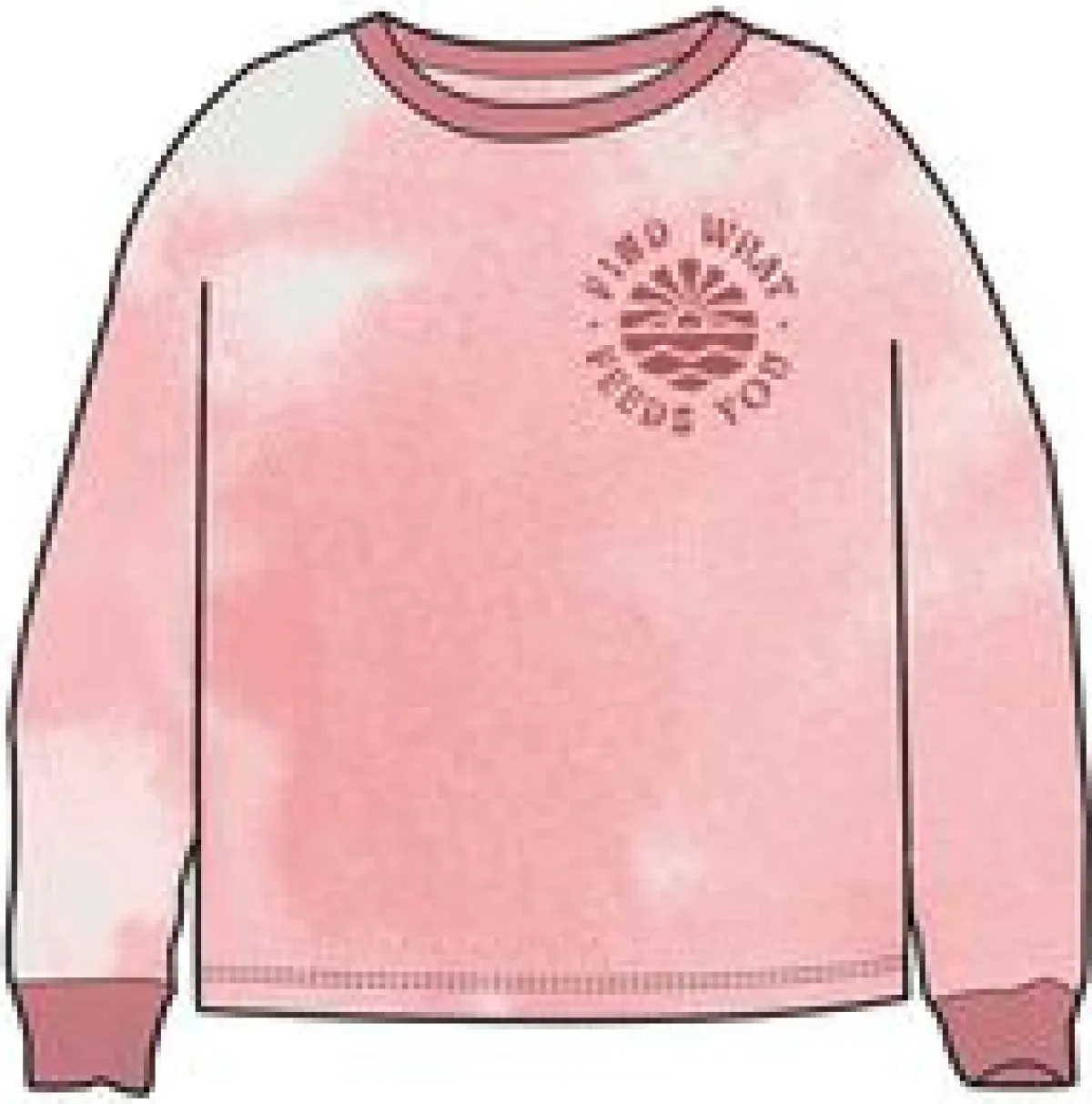 Sweatshirts|Hoodies & Sweatshirts|Passenger Rediscover Organic Cotton Sweatshirt - Tie Dye Shell Pink TieDyeShellPink