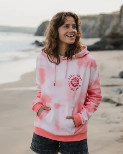 Hoodies|Hoodies & Sweatshirts|Passenger Rediscover Printed Hoodie - Tie Dye Shell Pink TieDyeShellPink