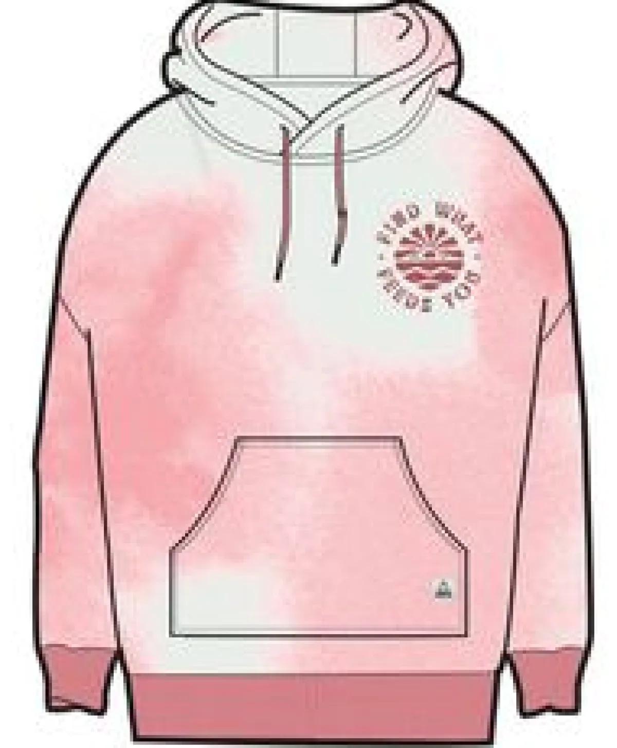 Hoodies|Hoodies & Sweatshirts|Passenger Rediscover Printed Hoodie - Tie Dye Shell Pink TieDyeShellPink