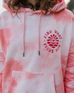 Hoodies|Hoodies & Sweatshirts|Passenger Rediscover Printed Hoodie - Tie Dye Shell Pink TieDyeShellPink