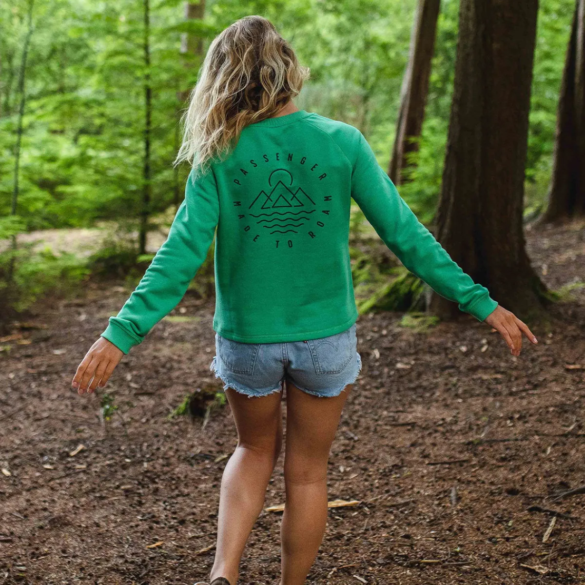 Sweatshirts|Hoodies & Sweatshirts|Passenger Remote Recycled Cotton Long Sleeve Sweatshirt - Green Spruce GreenSpruce