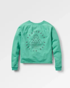 Sweatshirts|Hoodies & Sweatshirts|Passenger Remote Recycled Cotton Long Sleeve Sweatshirt - Green Spruce GreenSpruce