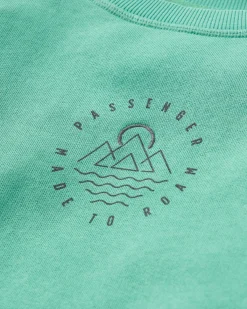 Sweatshirts|Hoodies & Sweatshirts|Passenger Remote Recycled Cotton Long Sleeve Sweatshirt - Green Spruce GreenSpruce