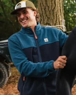 Fleece|Fleece|Passenger Ridge 2.0 Full Zip Recycled Polar Fleece - Tidal Blue/Rich Navy TidalBlue/RichNavy