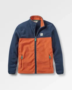 Fleece|Fleece|Passenger Ridge 2.0 Full Zip Recycled Polar Fleece - Rich Navy/ Burnt Orange RichNavy/BurntOrange