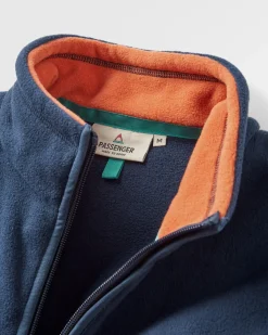 Fleece|Fleece|Passenger Ridge 2.0 Full Zip Recycled Polar Fleece - Rich Navy/ Burnt Orange RichNavy/BurntOrange