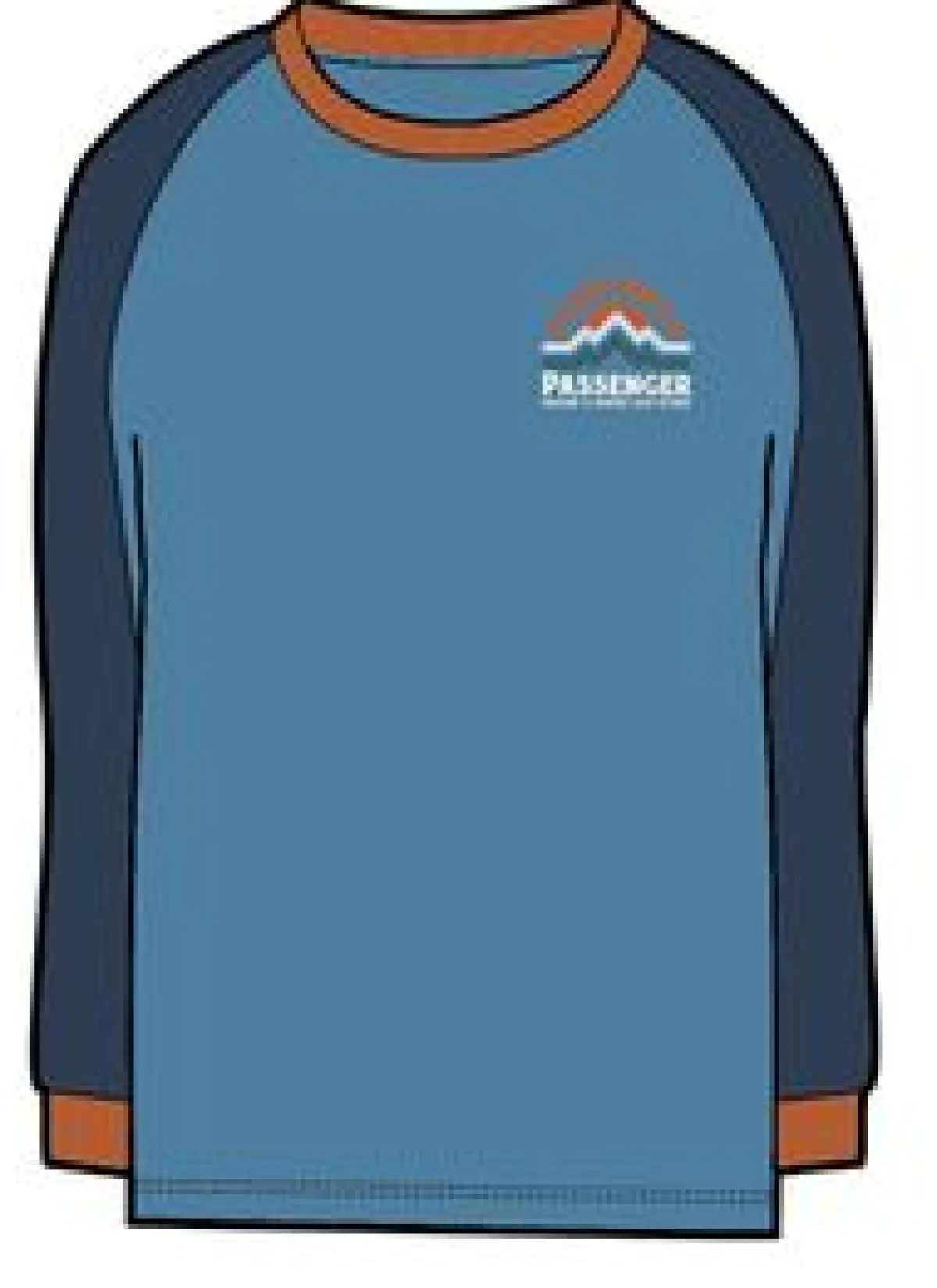 Tops & T-Shirts|T-Shirts & Tank Tops|Passenger Riser Recycled Cotton Long Sleeve T-Shirt - Atlantic Blue AtlanticBlue