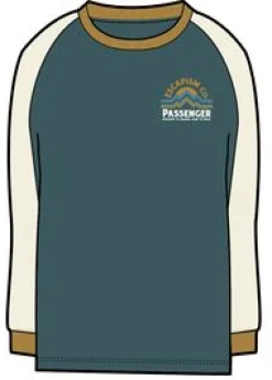 Tops & T-Shirts|T-Shirts & Tank Tops|Passenger Riser Recycled Cotton Long Sleeve T-Shirt - Mediterranean