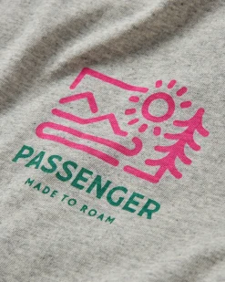 Tops & T-Shirts|T-Shirts & Tank Tops|Passenger Riser Recycled Cotton Long Sleeve T-Shirt - Mid Gray Marl MidGrayMarl