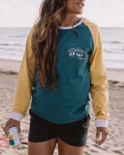 T-Shirts & Tank Tops|Tops & T-Shirts|Passenger Riser Recycled Cotton Long Sleeve T-Shirt - Blue Coral BlueCoral