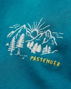 Tops & T-Shirts|T-Shirts & Tank Tops|Passenger Riser Recycled Long Sleeve T-Shirt - Blue Coral BlueCoral