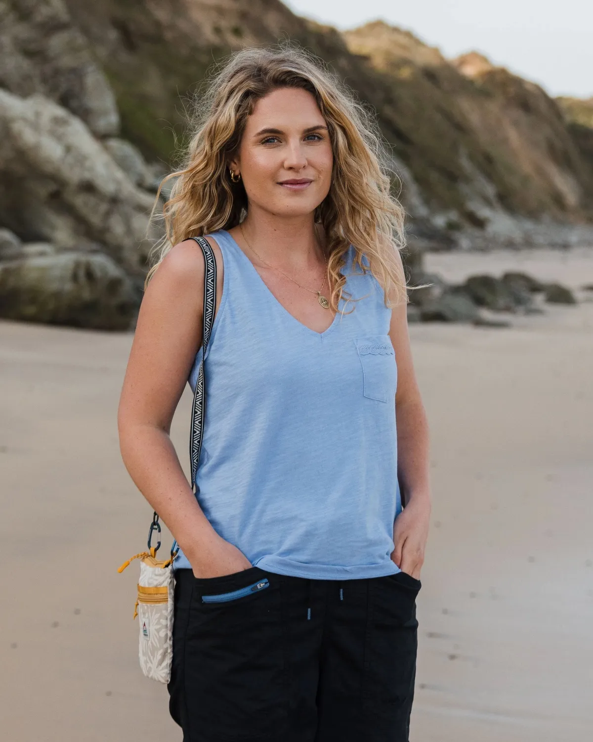 Tank Tops|Tops & T-Shirts|Passenger Rivergate Recycled Cotton Top - Cornflower