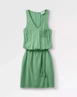 Dresses|Dresses & Skirts|Passenger Rivergate Recycled Cotton Dress - Green Spruce GreenSpruce