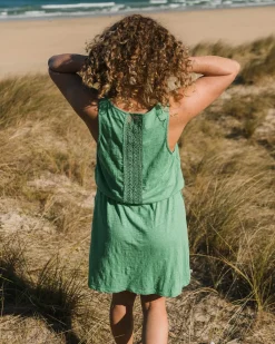 Dresses|Dresses & Skirts|Passenger Rivergate Recycled Cotton Dress - Green Spruce GreenSpruce