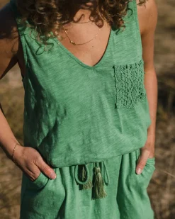 Dresses|Dresses & Skirts|Passenger Rivergate Recycled Cotton Dress - Green Spruce GreenSpruce