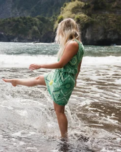 Dresses|Dresses & Skirts|Passenger Rivergate Recycled Cotton Dress - Sunburst Green Spruce SunburstGreenSpruce