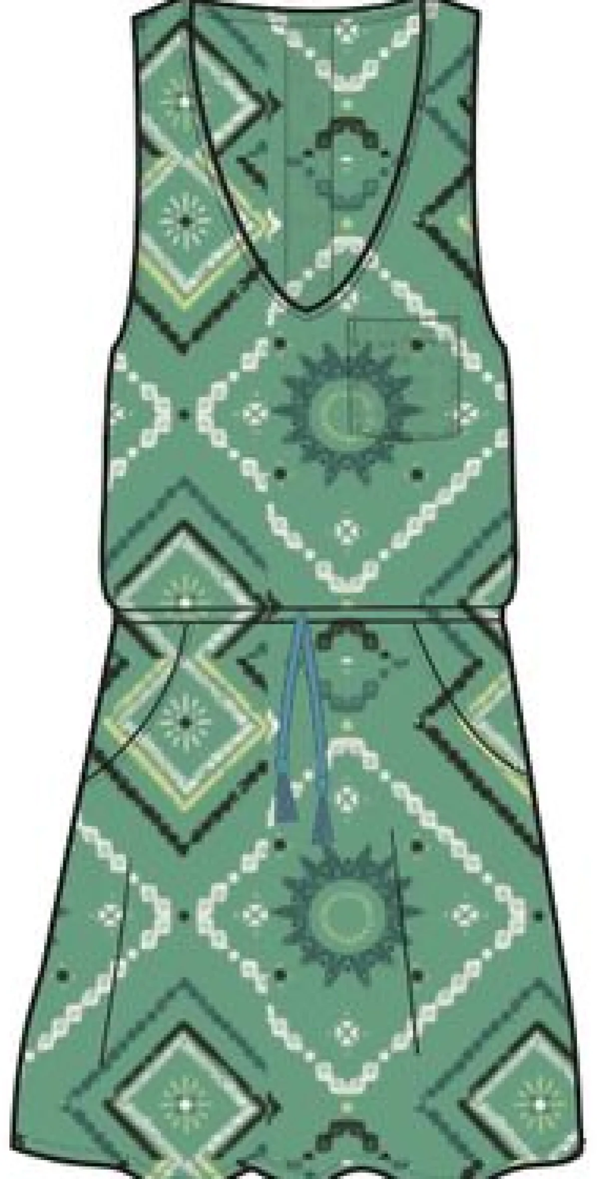 Dresses|Dresses & Skirts|Passenger Rivergate Recycled Cotton Dress - Sunburst Green Spruce SunburstGreenSpruce