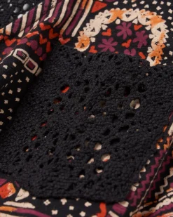 Dresses|Dresses & Skirts|Passenger Rivergate Recycled Cotton Dress - Vintage Patchwork Black/Multi VintagePatchworkBlack/Multi