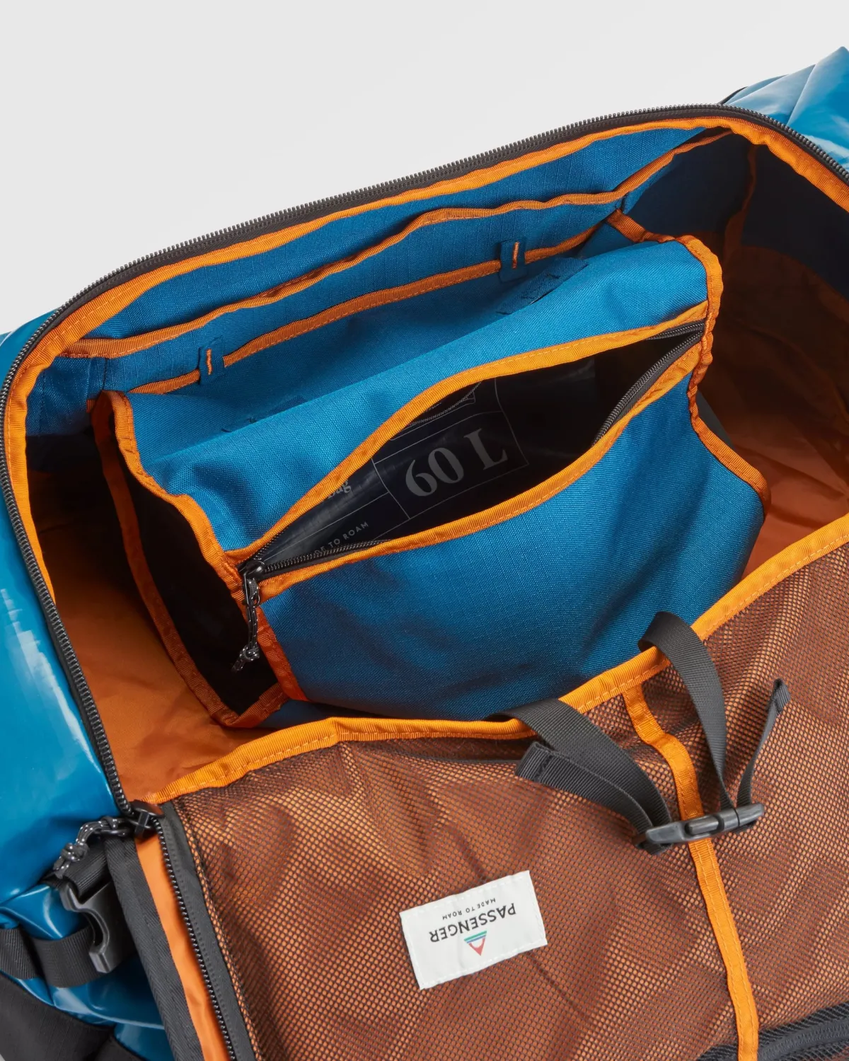 Duffel Bags|Backpacks & Bags|Passenger Roamer Recycled 60L Duffel Bag - Tidal Blue TidalBlue