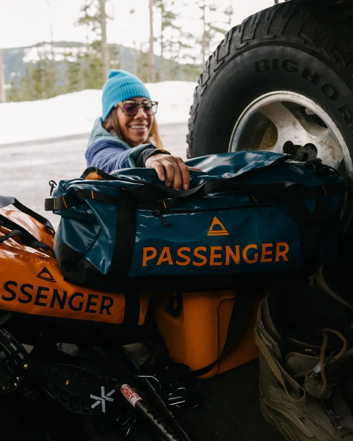 Duffel Bags|Backpacks & Bags|Passenger Roamer Recycled 60L Duffel Bag - Tidal Blue TidalBlue