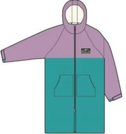 Surf Accessories|Surf Accessories|Passenger Roaming Recycled Sherpa Lined Changing Robe - Viridian Green/Orchid ViridianGreen/Orchid