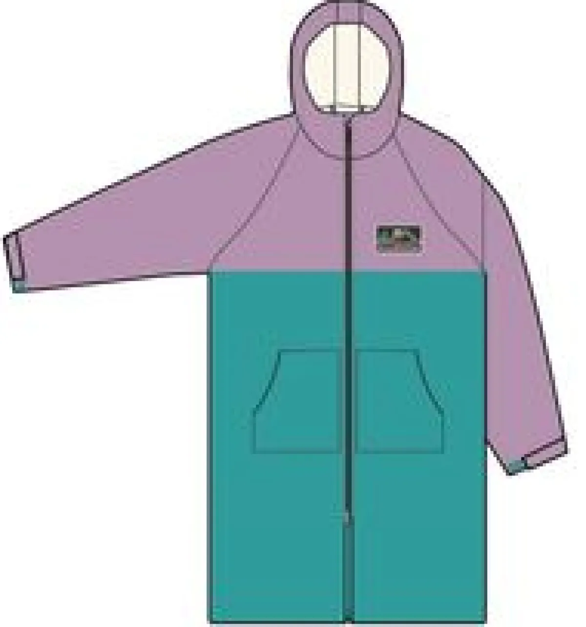 Surf Accessories|Surf Accessories|Passenger Roaming Recycled Sherpa Lined Changing Robe - Viridian Green/Orchid ViridianGreen/Orchid