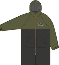 Changing Robes & Surf Ponchos|Changing Robes & Surf Ponchos|Passenger Roaming Recycled Sherpa Lined Changing Robe - Black/ Khaki Green Black/KhakiGreen