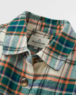 Shirts|Shirts|Passenger Rootsy Organic Cotton Long Sleeve Shirt - Birch/Rain Forest Check Birch/RainForestCheck
