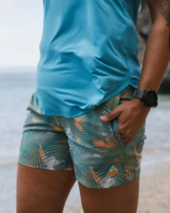 Shorts|Shorts|Passenger Roundtrip Recycled All Purpose Trail Short - Palm Camo Deep Sea PalmCamoDeepSea