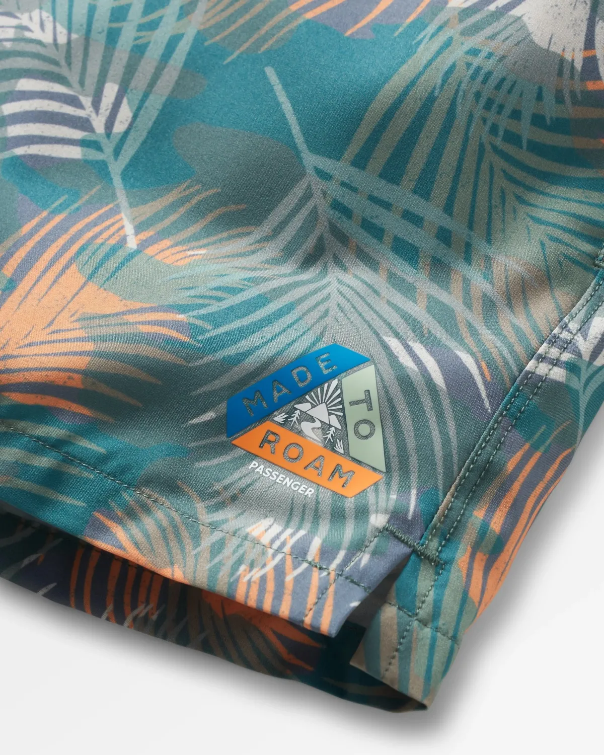 Shorts|Shorts|Passenger Roundtrip Recycled All Purpose Trail Short - Palm Camo Deep Sea PalmCamoDeepSea