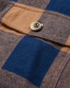 Shirts|Passenger Rustic 2.0 Organic Cotton Long Sleeve Shirt - Toffee/Rich Navy Buffalo Toffee/RichNavyBuffalo