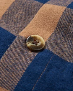 Shirts|Passenger Rustic 2.0 Organic Cotton Long Sleeve Shirt - Toffee/Rich Navy Buffalo Toffee/RichNavyBuffalo