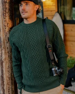 Knitwear|Sweaters|Passenger Sandbar Cable Knitted Sweater - Fir Tree FirTree