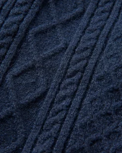 Knitwear|Sweaters|Passenger Sandbar Cable Knitted Sweater - Rich Navy RichNavy